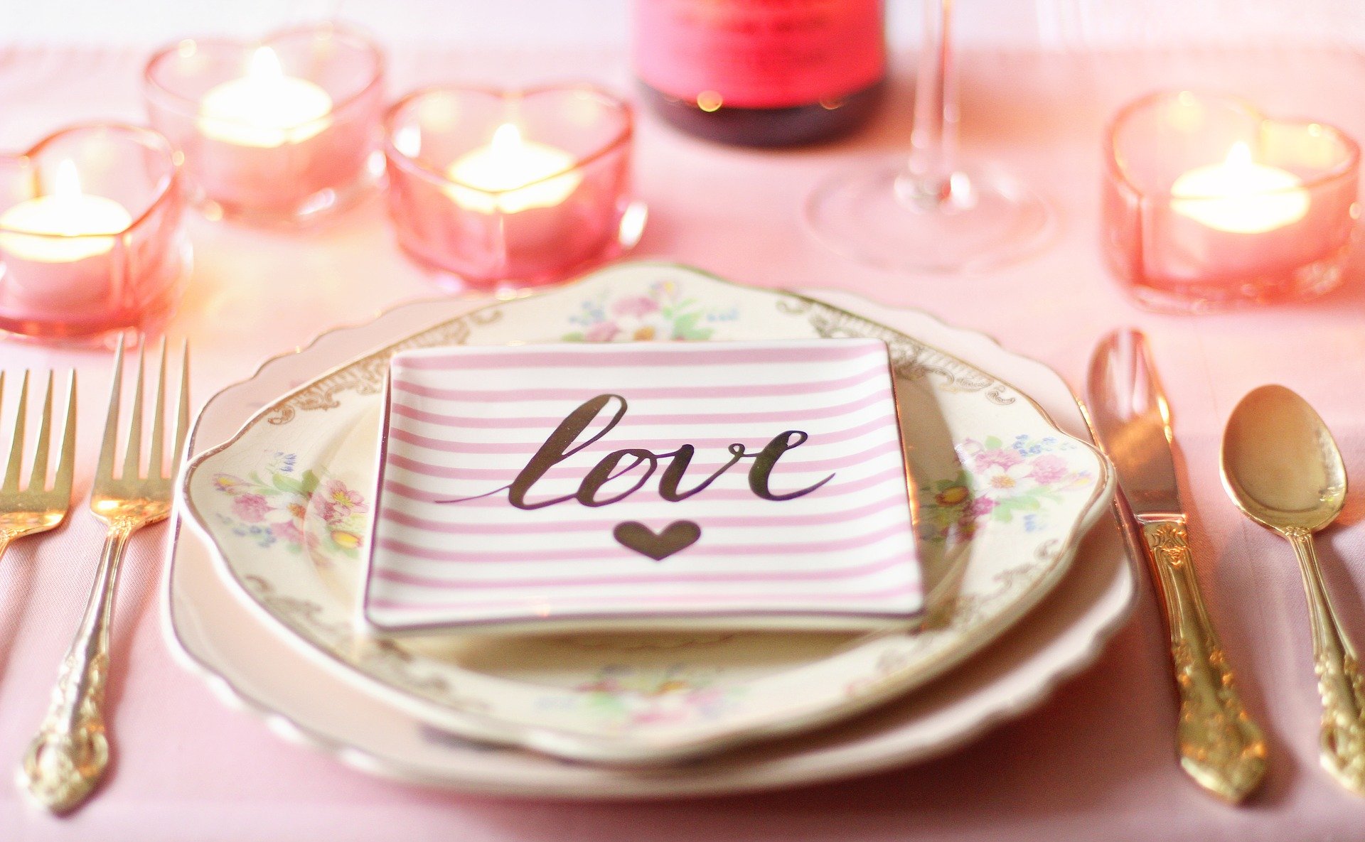 table de saint valentin Menu Saint-Valentin