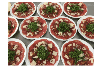 Carpaccio de Bœuf proposé dans nos menu week-end